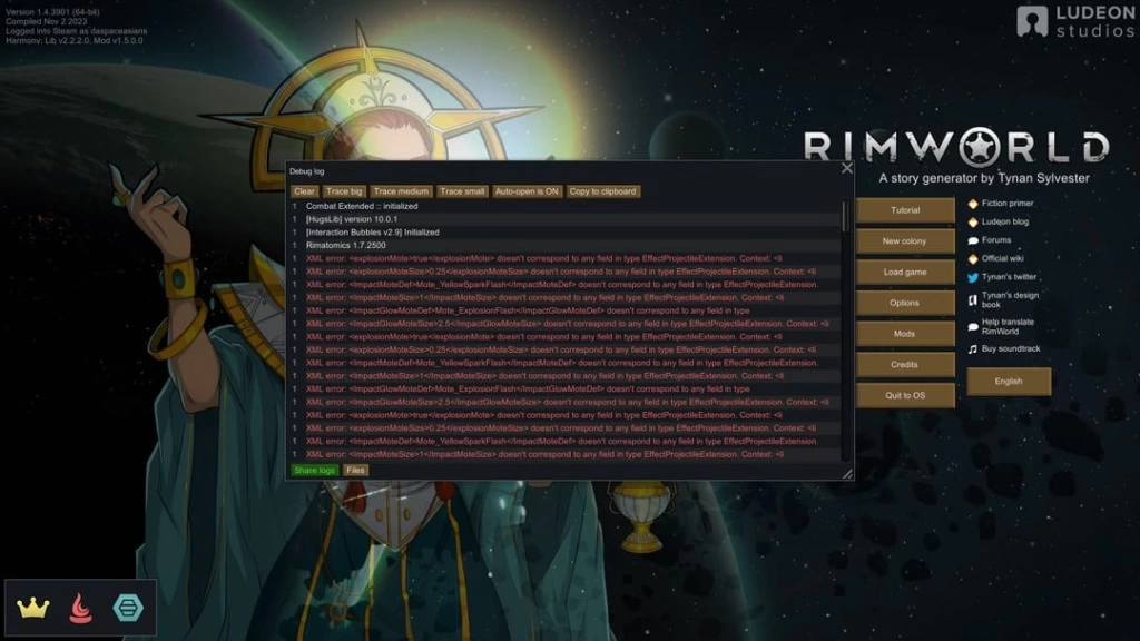 Вы сейчас просматриваете Ошибка XML в журнале отладки RimWorld: что делать?